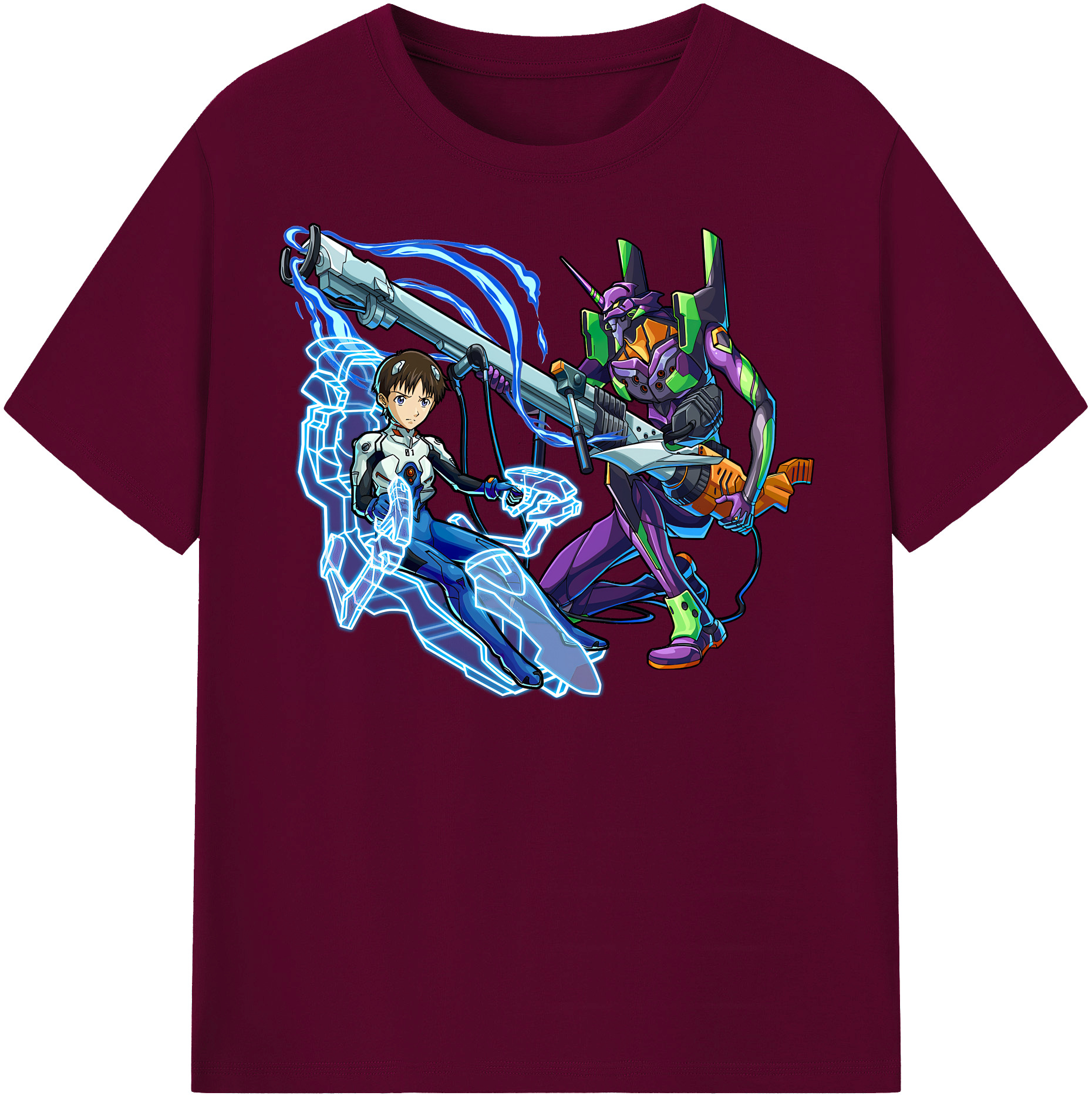 （画像用） EVA 新世紀エヴァンゲリオン レディースカジュアルプリントTシャツ（綿100％）